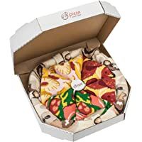 Los mejores  - Rainbow Socks - Pizza MIX Italiana Hawaiana Pepperoni Mujer Hombre - 4 pares de Calcetines